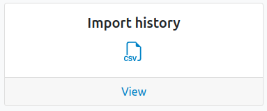 WPSS import history card