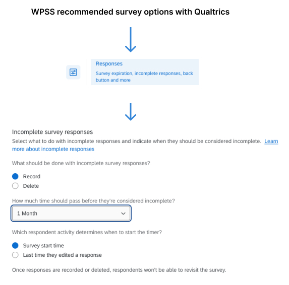 incomplete responses management options with Qualtrics